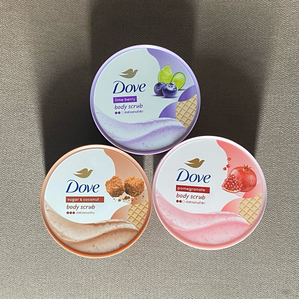 พร้อมส่ง Dove pomegranate body scrub ฉลากไทย