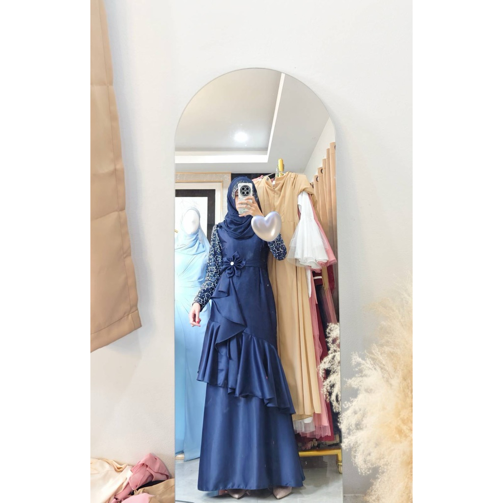 รุ่นเอวา ชุดเดรสอิสลาม ชุดออกงานอิสลาม  ไม่รวมผ้าคลุม แบรนด์November19
