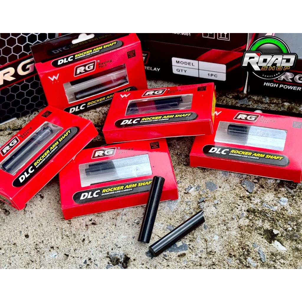 แกนกระเดื่องDLC RGสำหรับฝา4วาวล์ สลักกะเดื่องDLC ฝาRG ทุกรุ่น ฝาW125RG แบบตัน ทนการสึกหรออย่างดี