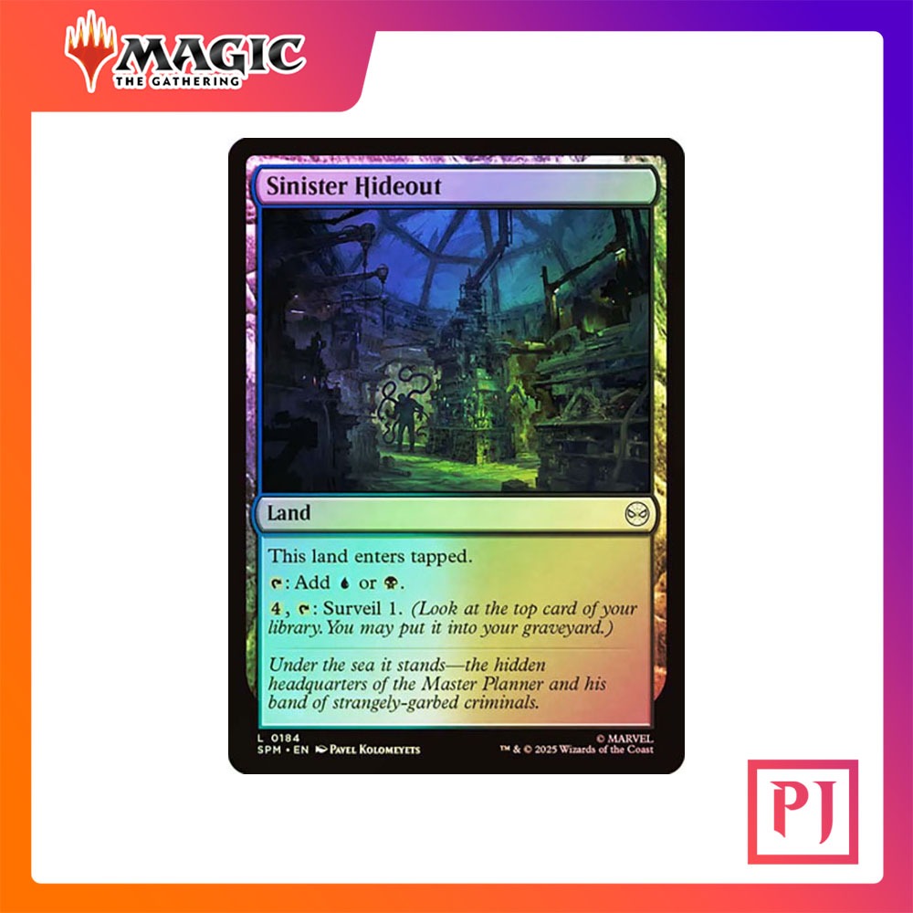 [MTG] Sinister Hideout [SPM] [LAND] [COMMON] [FOIL] [ENG] (การ์ดเมจิค / Magic the Gathering)