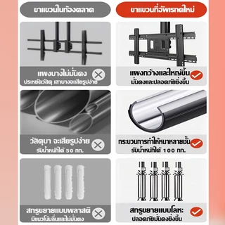 【รับประกัน 10ปี】ขาแขวนทีวี ขาตั้งโทรทัศน์ 32-75 นิ้ว TV ก้มเงยได้ พร้อมน็อตสำหรับติดตั้ง TV Bracket
