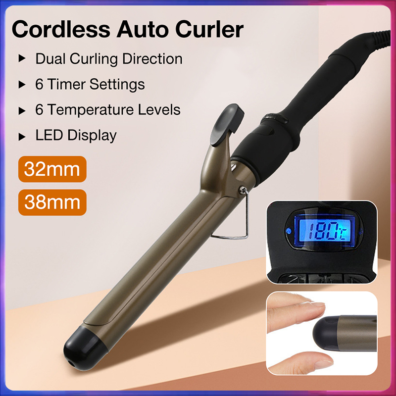 CB เครื่องม้วนผม CB Professional Hair แกนกลม รุ่นมีจอ ลอนผม ที่ม้วนผม แกนม้วนผม ของแท้ 100%