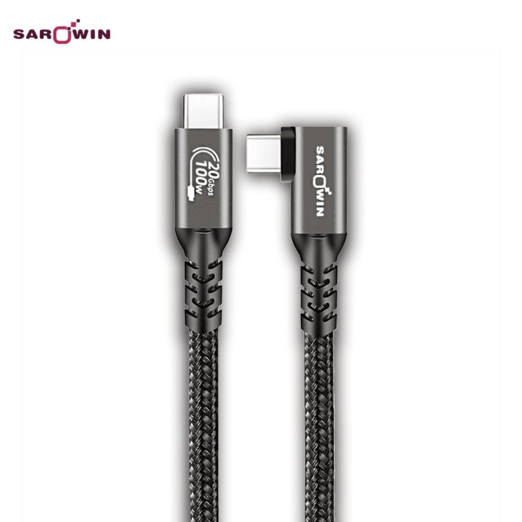 SAROWIN สายเคเบิล USB C to USB C รูปตัว L  S6620L (1.2M/2.0M)