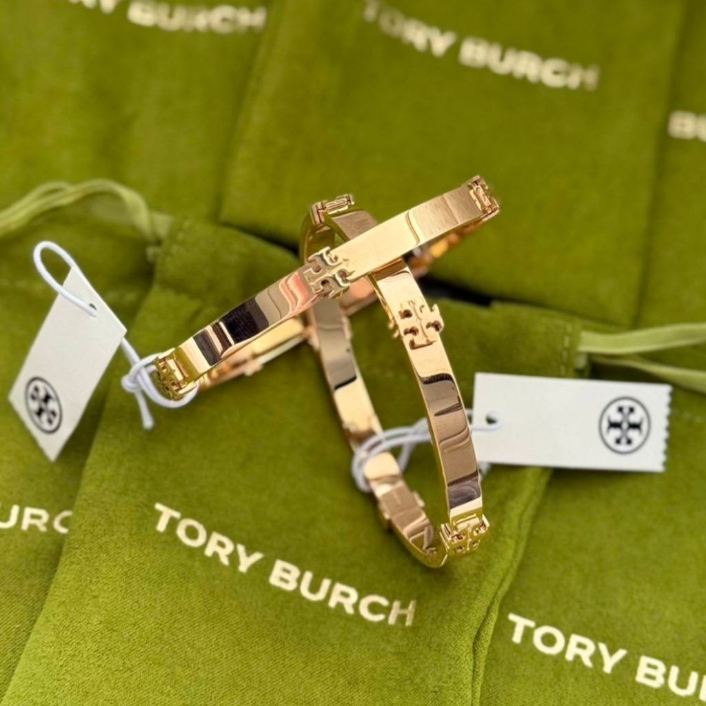 T0RY Burch กำไล 2 สี มีถุงผ้า
