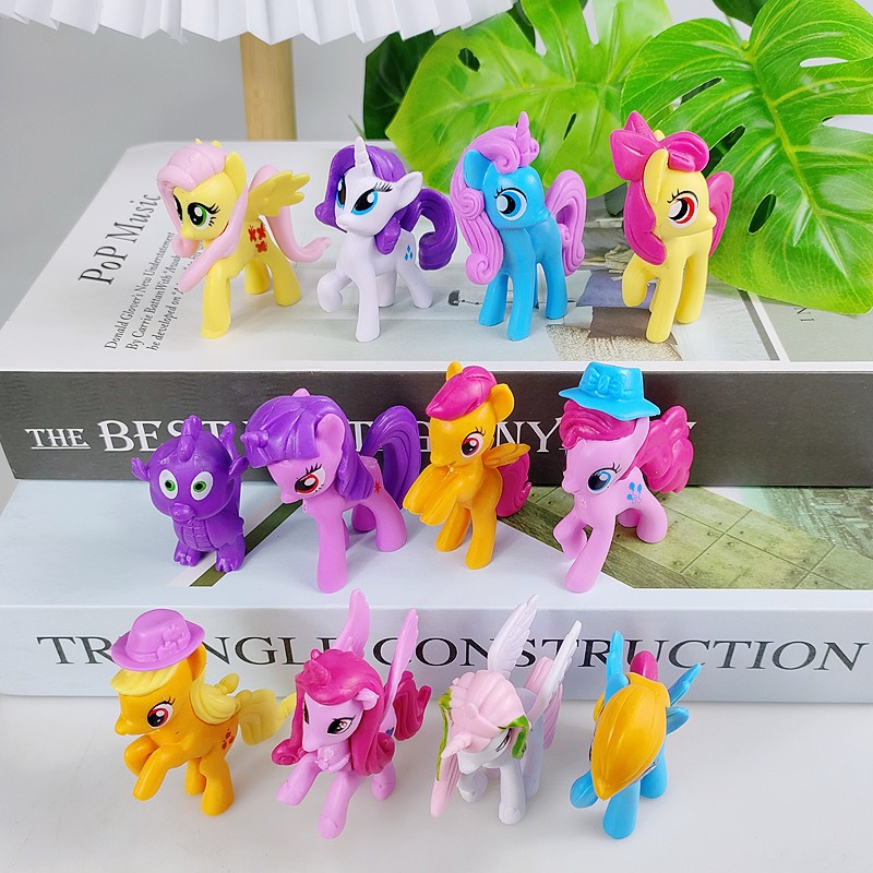 ของเล่นเด็ก ตุ๊กตาโพนี่ โพนี่ยูนิคอน เซ็ต12ตัว ของสะสม งานดีมีคุภาพ ของขวัญวันเกิด ของขวัญปีใหม่ pony toy