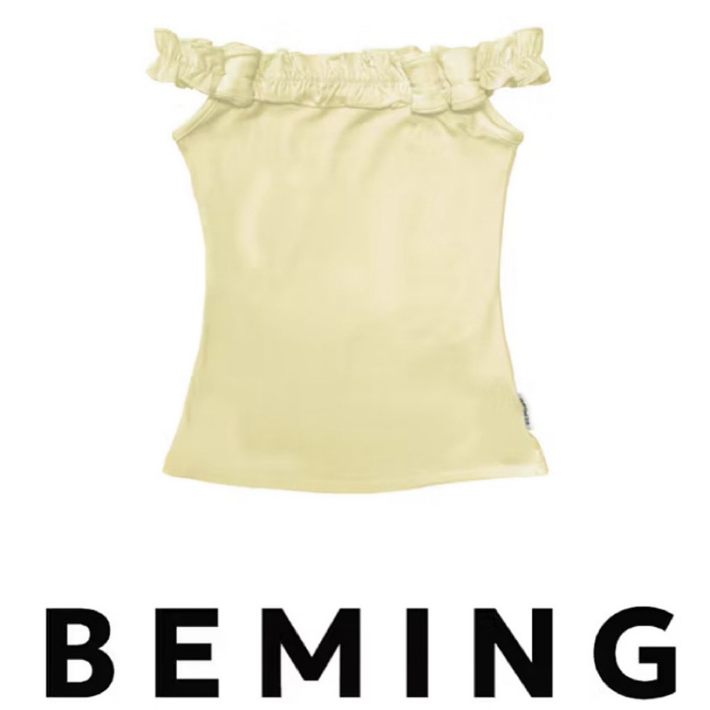 ส่งต่อ @beming.official Top Miyu Off-Shoulder เสื้อเปิดไหล่ สีครีม size s ✨