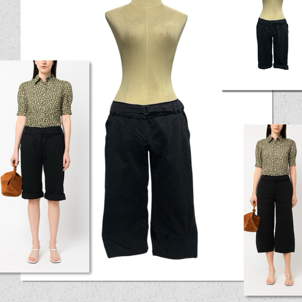 Max&co by max*mara black cropped pantsกางสีดำ