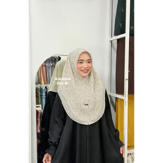 ฮิญาบสวมสำเร็จชีฟอง ทรงโค้ง หลังนางฟ้า ขนาดหลาสกู