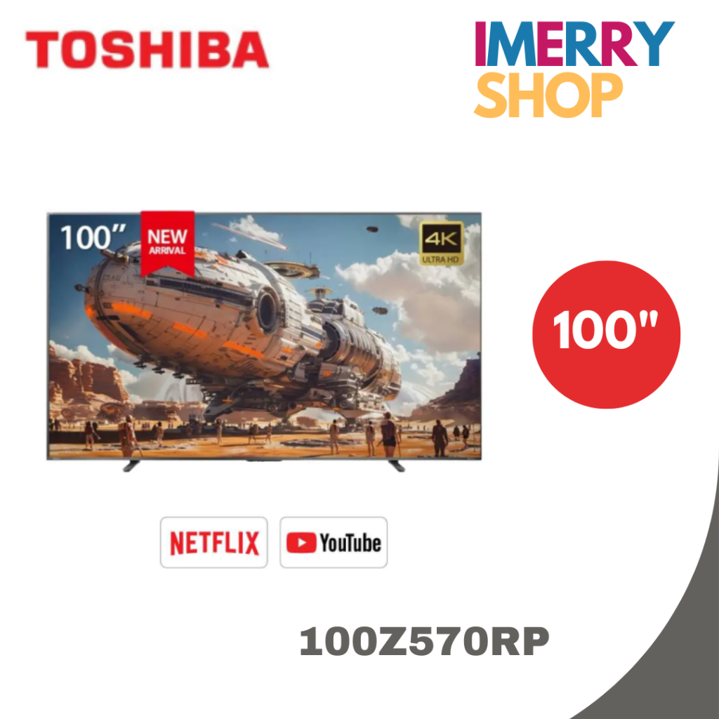 TOSHIBA ทีวี สมาร์ททีวี 100 นิ้ว 4K UHD QLED รุ่น 100Z570RP ปี 2024 100Z570RP
