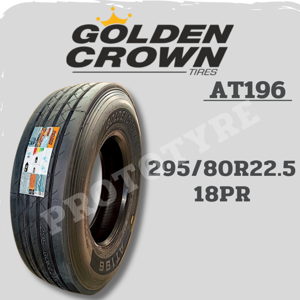 ยางรถบรรทุกเรเดียล 295/80R22.5 18PR ยี่ห้อ Golden Crown รุ่น AT196 ปี 2026