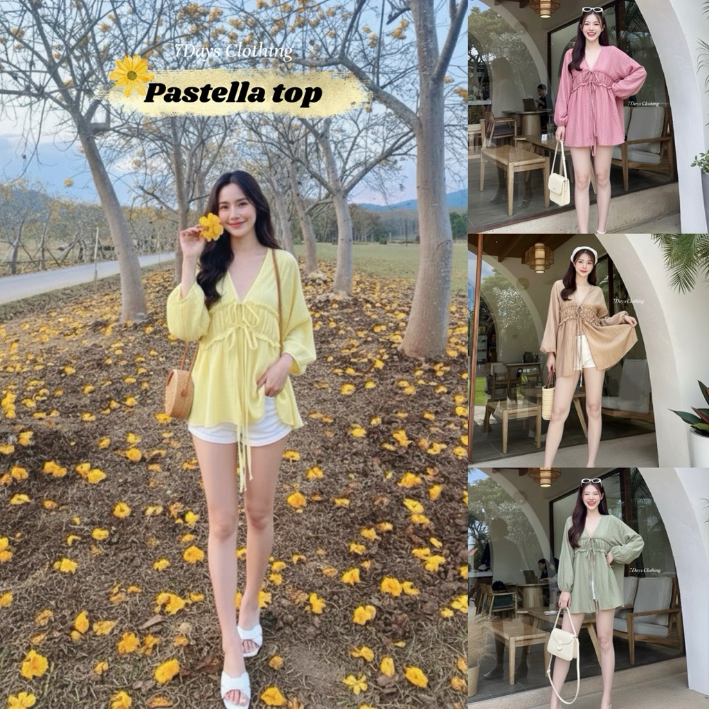 –  Pastella top เสื้อทรงปล่อยผูกหน้า ราคา ถูกที่สุด ดีลบีเคเค รูปภาพหลัก