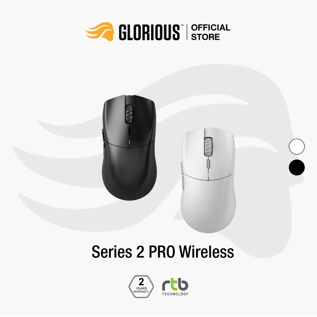 Glorious Series 2 Pro เมาส์เกมมิ่ง ไร้สาย Wireless Gaming Mouse 8K Hz น้ำหนักเบา 55 g 26,000 DPI