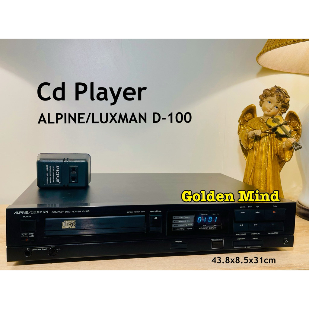 CD-01-161025 ALPINE/LUXMAN D-100 เครื่องเล่นซีดีมือสองจากประเทศญี่ปุ่น แถมหม้อแปลงไม่มีรีโมท