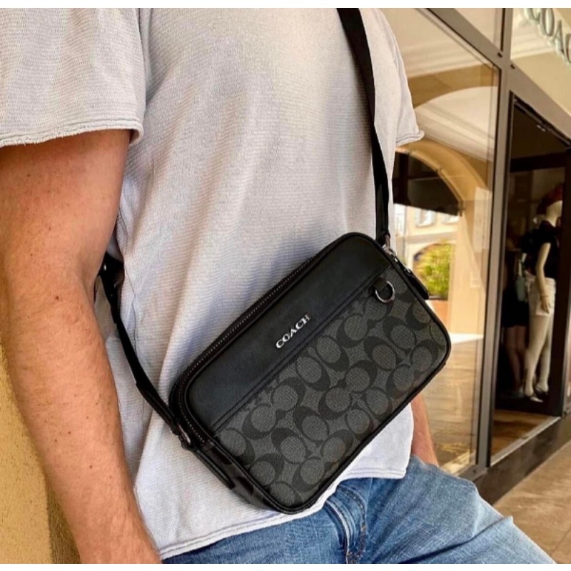 🔥 ของแท้ 100% 💖Coach Graham กระเป๋ากล้อง กระเป๋าสะพายข้าง/สะพายไขว้ สำหรับผู้ชาย - รูปที่ 7