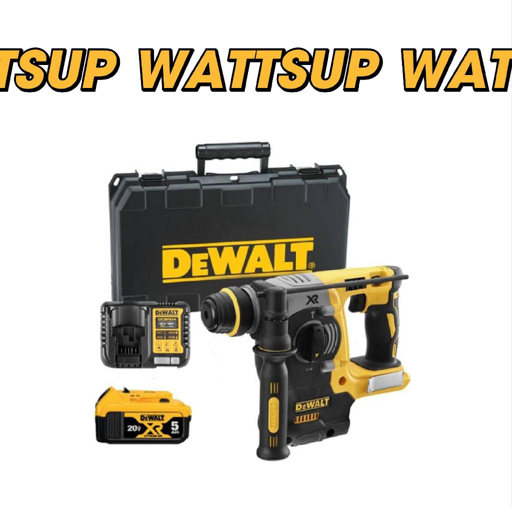 DEWALT สว่านโรตารี่ไร้สายไร้แปรงถ่าน 26มม. พร้อมแบตเตอรี่ 5.0AH กล่อง รุ่น DCH273P1T-B1