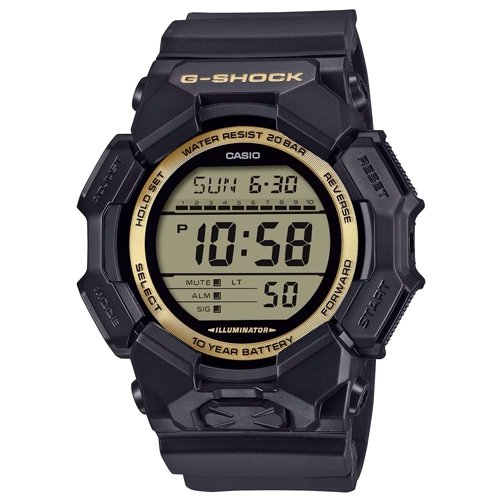 G-Shock นาฬิกาข้อมือผู้ชาย สายเรซิ่น สีดำ รุ่น GD-010,GD-010GB,GD-010GB-1A9