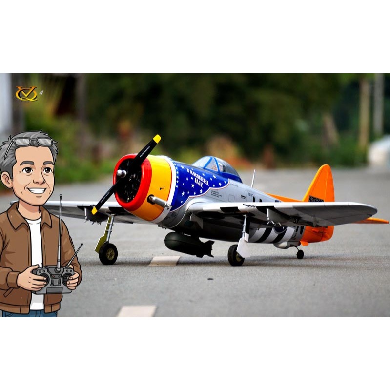 VQ MODLE P-47D Thunderbolt  (46-55 size EP-GP ) รวมรีแทรค+สตัส (ไม่รวมระเบิดใต้ท้อง) แต่ราคาหน้าร้านถูกกว่านะ