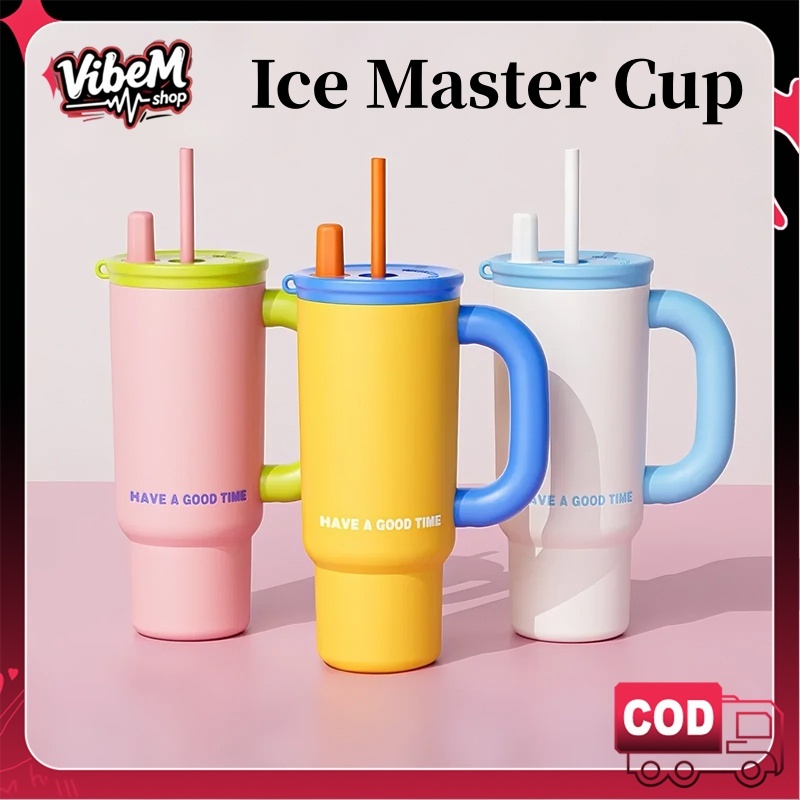 Ice Master Cup 700ML ถ้วยน้ําฟางความจุขนาดใหญ่ 316 สแตนเลสขวดน้ําเก็บความเย็น  Bawang Cup