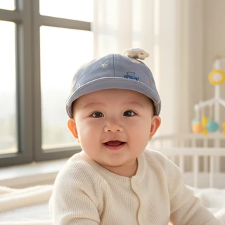 Babyonline(Y192)2A8-11 (ส่งด่วน1วัน)หมวกแก๊ปปีกอ่อนสำหรับเด็กหญิงและเด็กชายลายการ์ตูนสีสันสดใส ผ้าฝ้าย นิ่ม ปรับขนาดได้