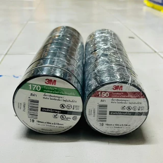 เทปพันสายไฟ​ 3m​plus​ 10ม้วน หนา0.13 และ0.18 มิล