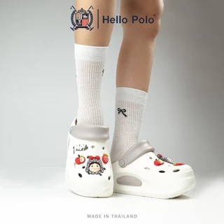 Hello Polo รองเท้าแฟชั่นผู้หญิง รองเท้าเปิดส้น ส้นหนา 5.5 ซม พื้นหนา ทนต่อการสึกหรอ กันลื่น ใส่เดินเล่น รุ่น HP8059