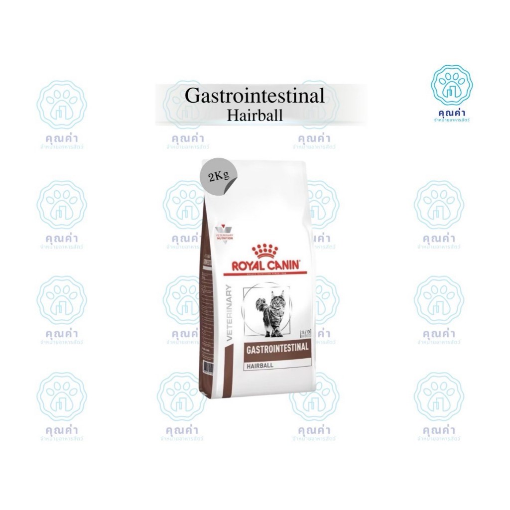 Royal Canin (GASTROINTESTINAL HAIRBALL)(2kg) อาหารแมว ที่มีภาวะก้อนขนอุดตัน ชนิดเม็ด
