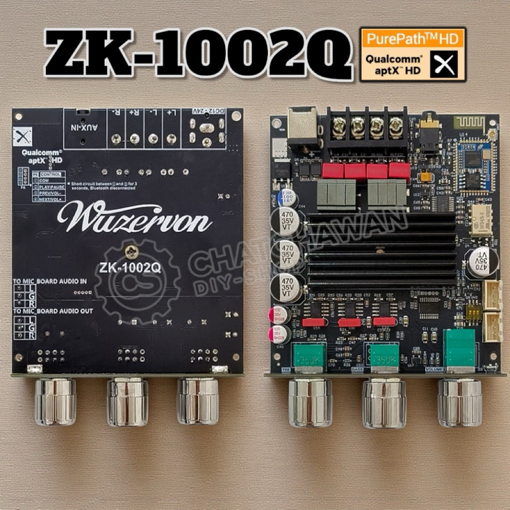 ZK-1002Q ระบบ2.0 Channel Qualcomm APTX BT Amplifier