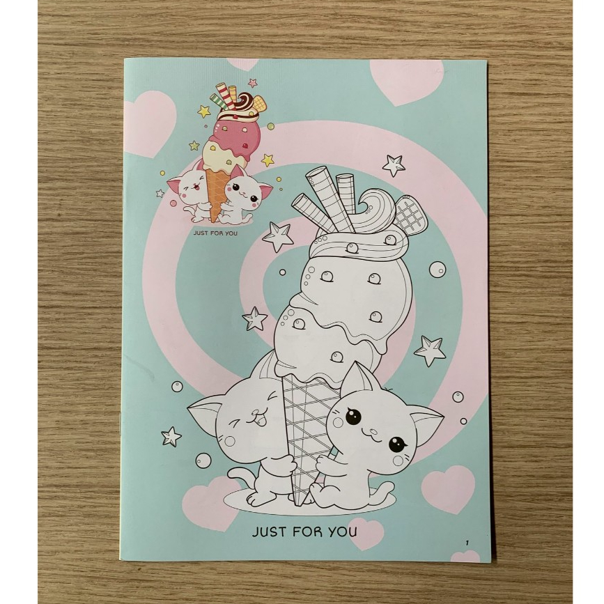 AFK หนังสือ สมุดภาพระบายสี Happy Food ฝึกระยานสีตามแบบ  (หนังสือไร้ปก)