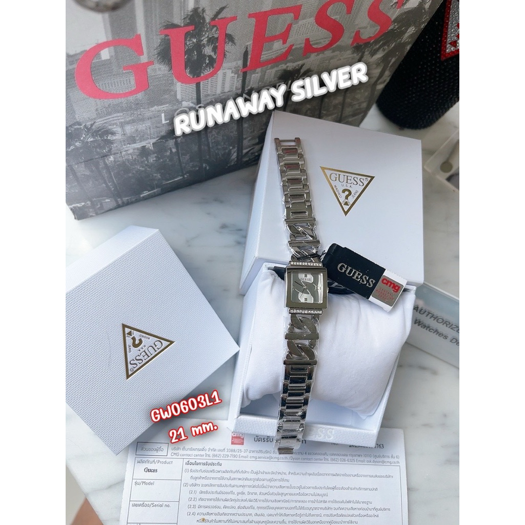 นาฬิกาผู้หญิง Guess GW0603L1 RUNAWAY SILVER ของแท้CMG