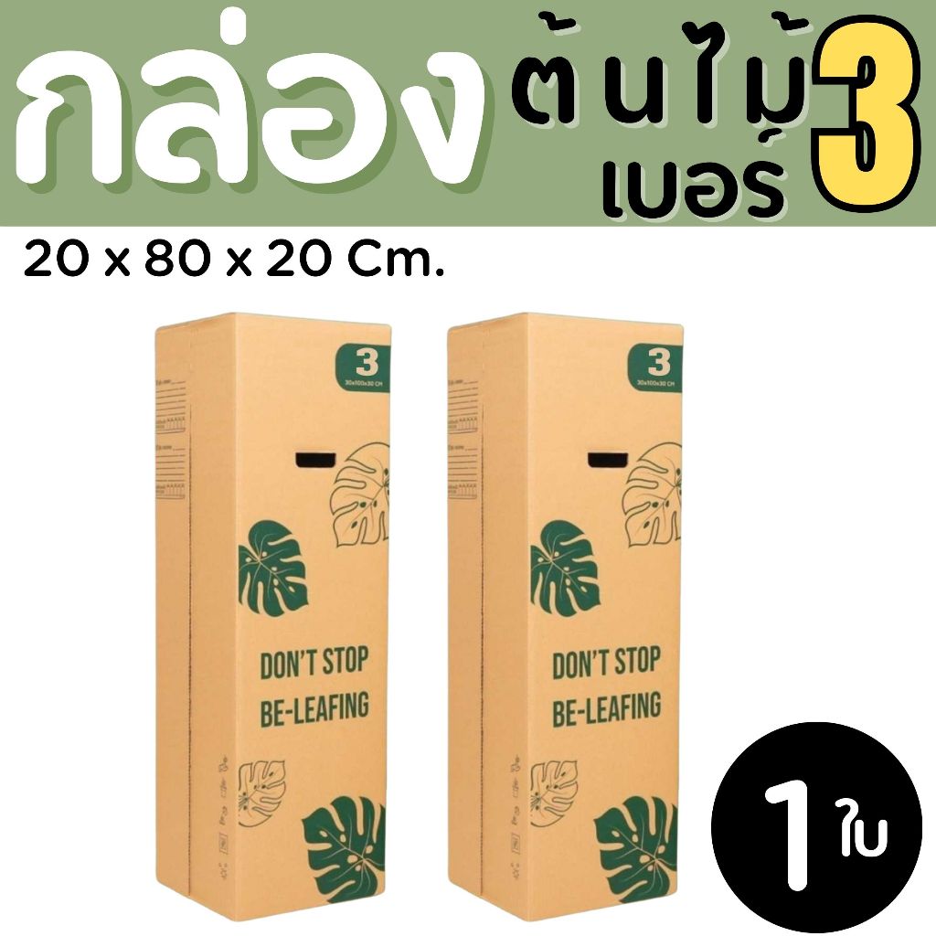 กล่องใส่ต้นไม้ เบอร์ 3 หนาลูกฟูก 5 ชั้น (แพ็ค 1 ใบ) ราคาโรงงาน ส่งด่วน 1-2 วัน ทั่วประเทศ