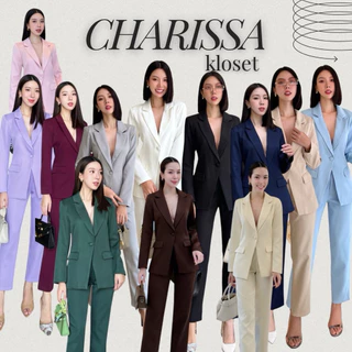 charissa kloset ชุดสูทออกงานผู้หญิงทรง1กระดุม code cc049