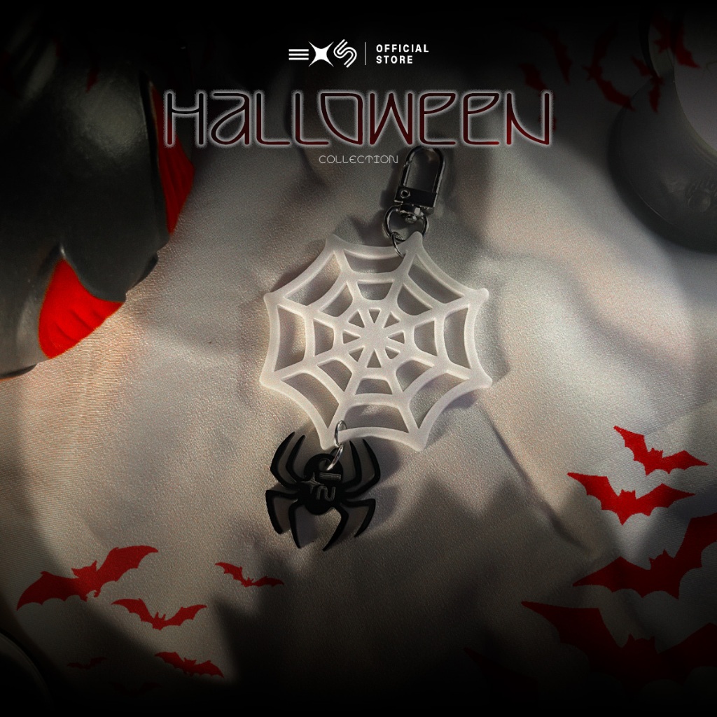 พวงกุญแจ Halloween Spider web-Twinkle Sunlit