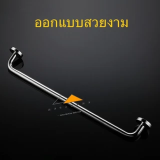 ราวแขวนผ้าสแตนเลส ราวแขวนผ้าขนหนูแบบติดผนัง ราวแขวนผ้าในห้องน้ำ SUS304 มีสกรูให้ในชุด มีประกันโรงงาน