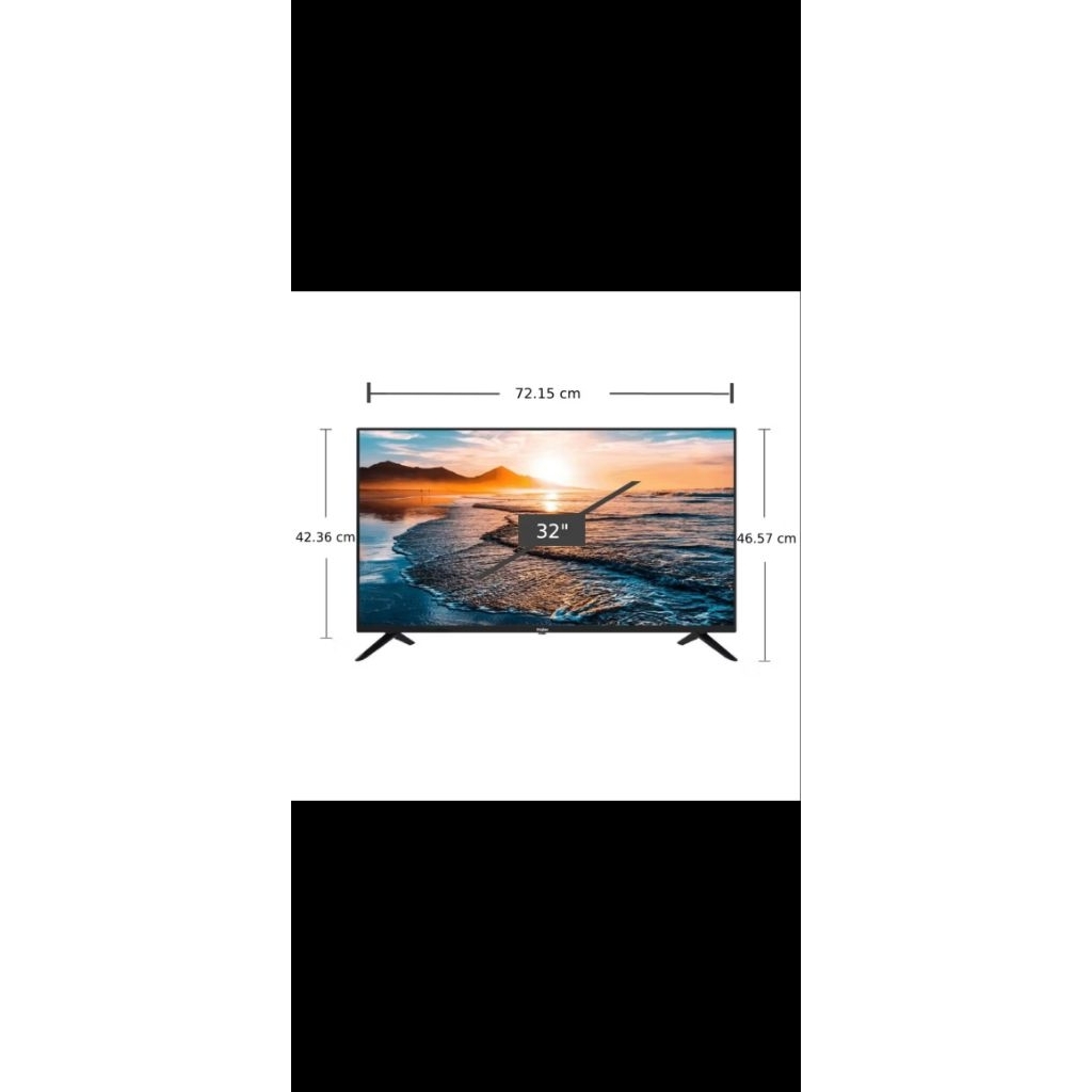 ทีวี HAIER SMART TV Android ขนาด 32 นิ้ว รุ่น H32D6M สีดำ ประกันเหลือ 1 ปีครึ่ง