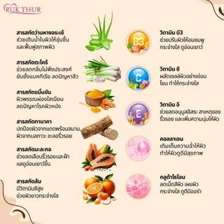 RUK THUR (รักเทอ) สบู่สมุนไพรกลั่นรักเทอ ขนาด 100 กรัม