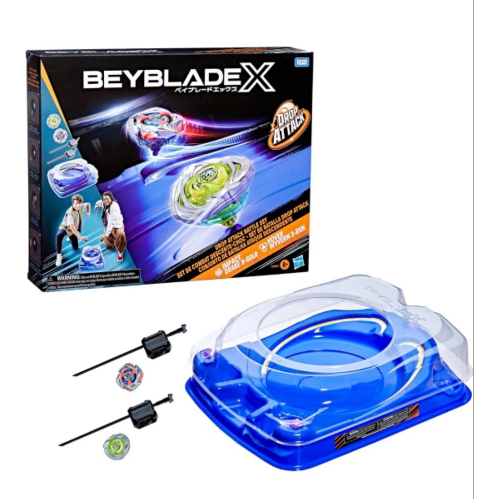 <มือหนึ่ง> พร้อมส่ง ของแท้ Hasbro เซ็ตสนาม Beyblade X Drop Attack Battle Set ในเซ็ตมี Hover Wyvern, 