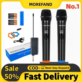 ไมค์โครโฟน ไมโครโฟนไร้สาย ไมค์คู่แบบมือถือ ไมค์ลอยแบบพกพา ไม…