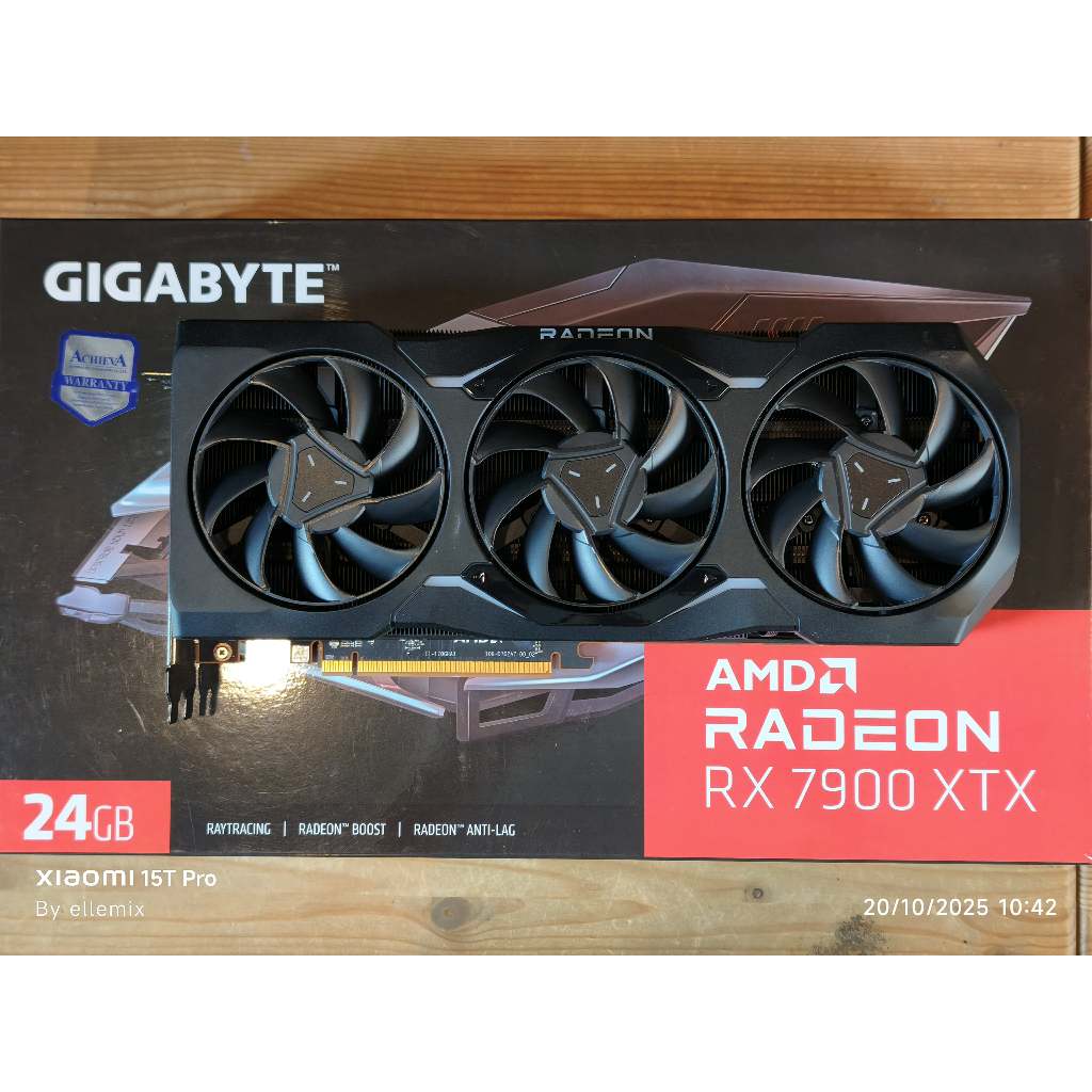 RX 7900XTX - GIGABYTE RADEON RX 7900 XTX 24G - 24GB GDDR6 การ์ดจอมือสอง ประกันศูนย์ไทย ครบกล่อง