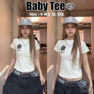 (Zanvistee)Baby Tee 5 sizeสกรีนลาย ทรงสวย เก็บทรงดูผอม ผ้าคอตตอลยูนิ เนื้อนุ่ม ใส่สบาย ยืดได้เยอะ