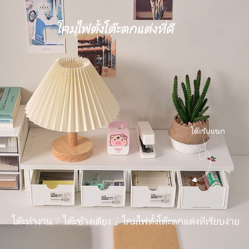 โคมไฟตั้งโต๊ะ โคมไฟหัวเตียงสไตล์มินิมอล แบบจับจีบสําหรับตกแต่งห้องนอน LEDโคมไฟตั้งโต๊ะ ราคา ถูกที่สุด ดีลบีเคเค แกลเลอรีภาพที่ 2