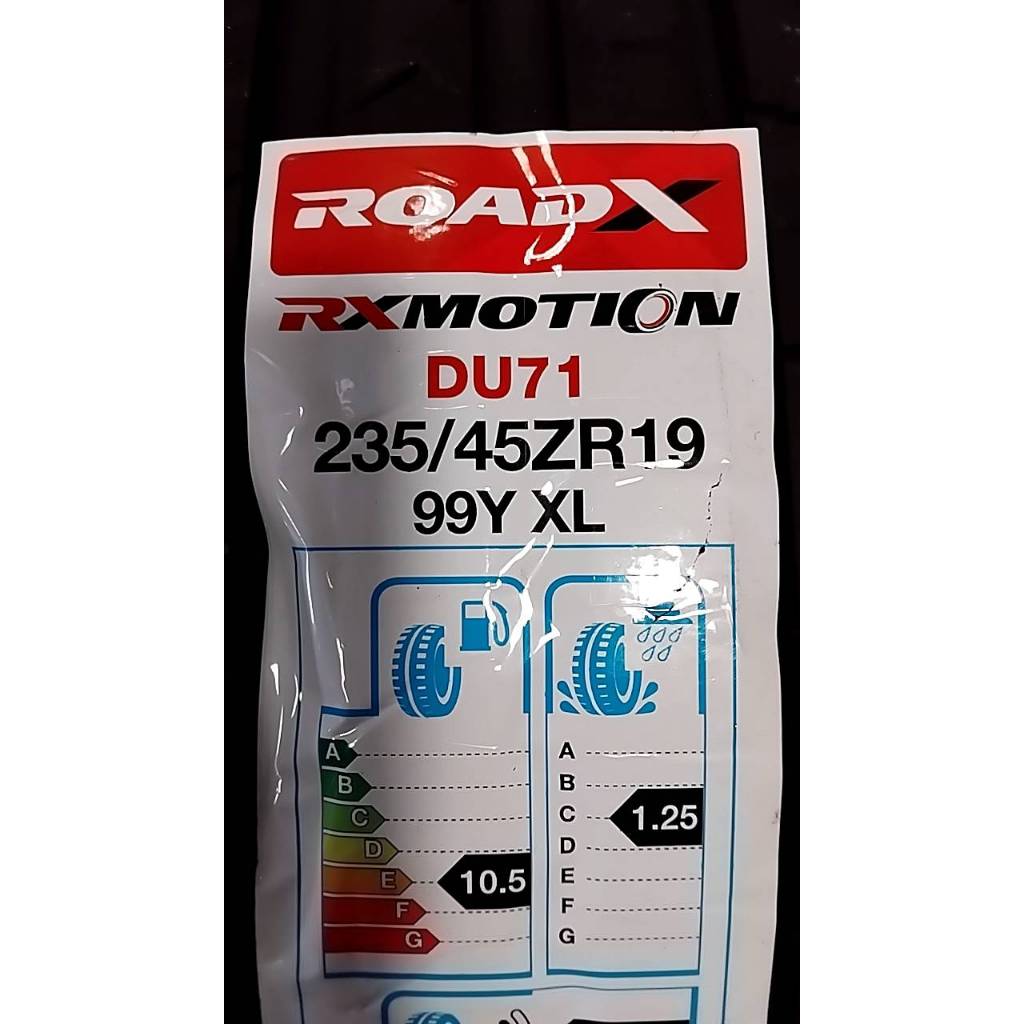235/45R19 ยี่ห้อRoadx DU71 ยางใหม่ ปี2025