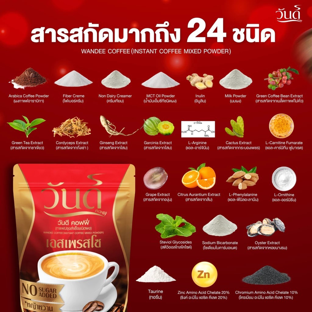 กาแฟวันดี wandee coffee กาแฟผู้ชาย กาแฟบำรุงชาย ของแท้100% - รูปที่ 5