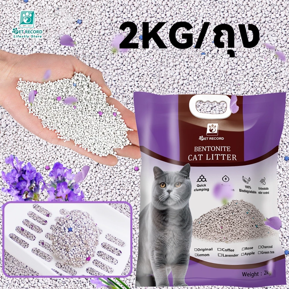 【Pet Record】🔥ทรายแมว  เบนโทไนท์ （ถุงละ 2KG/6L）ดูดซับกลิ่นดีเยี่ยม กำจัดกลิ่นไม่พึงประสงค์ thumbnail 10