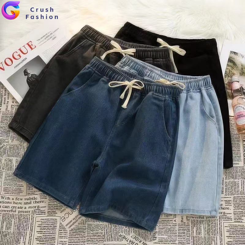 Crush شورت جينز رجالي بخصر مطاطي — صورة 7