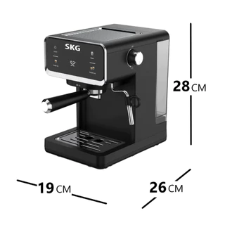 SKG เครื่องชงกาแฟสด 1050W 1.6ลิตร รุ่น SK-1206/1207 สีดำ แถมเครื่องบดกาแฟ