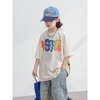[ส่งไวจากไทย] *แค่เสื้อ* เสื้อแขนสั้นเด็กชาย เสื้อยืดคอกลมเด็กชาย ลายกรีนเท่ๆ ผ้านิ่ม ทรงโอเวอร์ไซส์ เหมาะสำหรับ 5-14 ปี