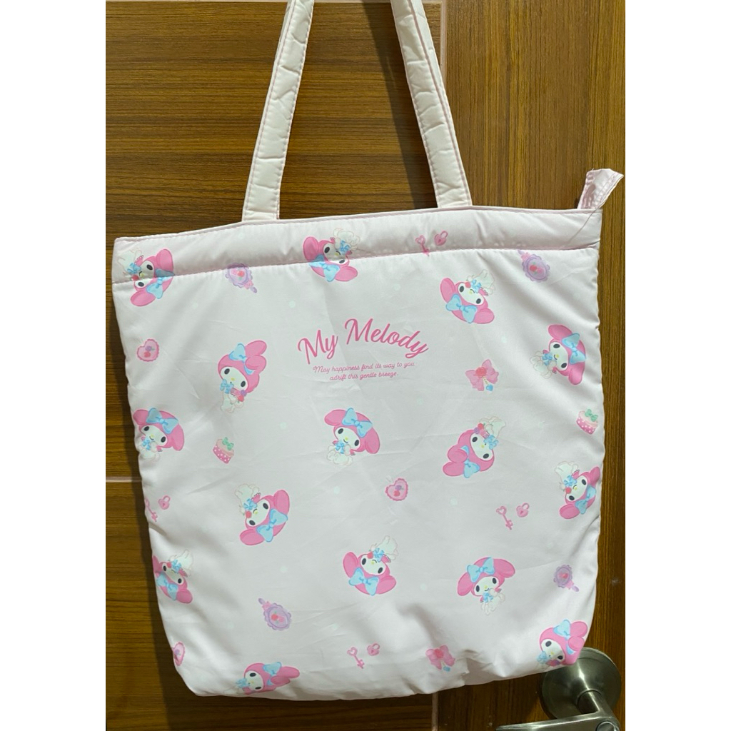 กระเป๋าผ้า My Melody MoshiMoshi มือสอง สภาพดีมาก ใช้ครั้งเดียว