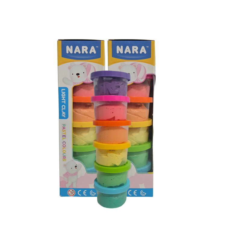 พร้อมส่ง ดินเบาสีพาสเทล 6 สี F-LC-120-6P NARA ดินเบา ดินปั้น