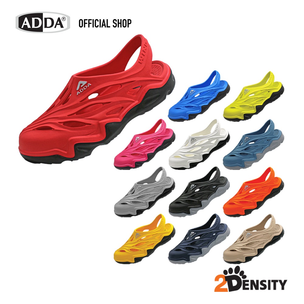 ADDA 2density รองเท้าแตะ รองเท้าลำลอง สำหรับผู้ชาย แบบสวมหัวโต รัดส้น รุ่น  5TD7