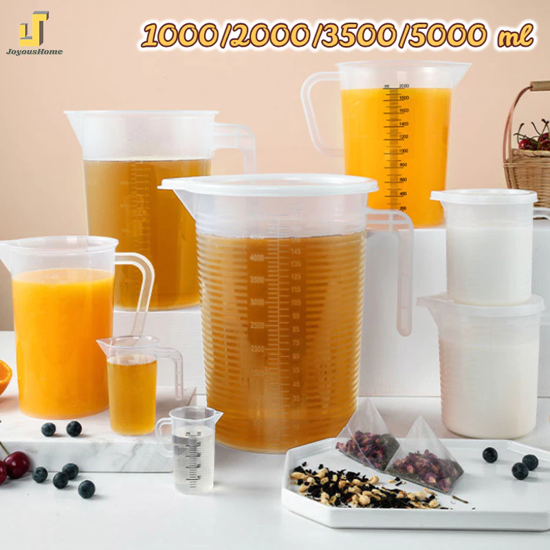 ถ้วยตวง เหยือกตวงพลาสติก พร้อมฝาปิด 1000/2000/3500/5000ml เหยือกพลาสติก